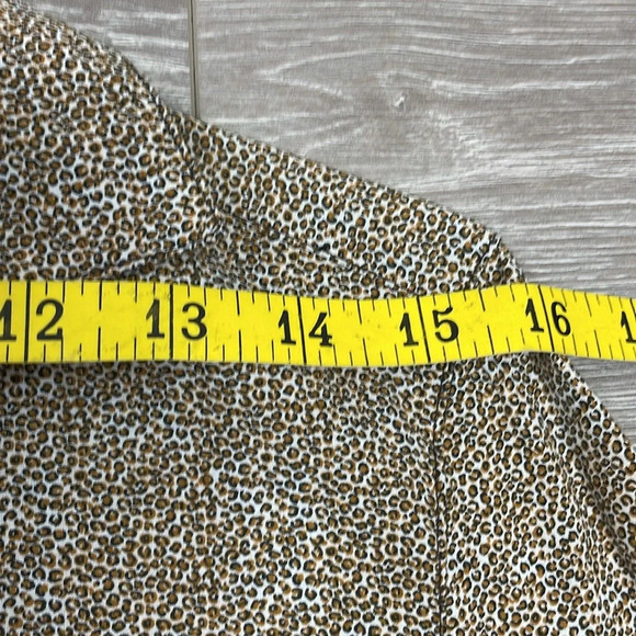 Zara Basic Cheetah Print V-Neck Button Down Tunic Blouse M - Picture 8 of 16